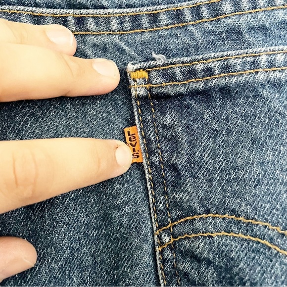 Vintage Levi’s 517 Bootcut Blue Jeans Orange Tab Size 42 x 30 USA Made Denim - Picture 7 of 11